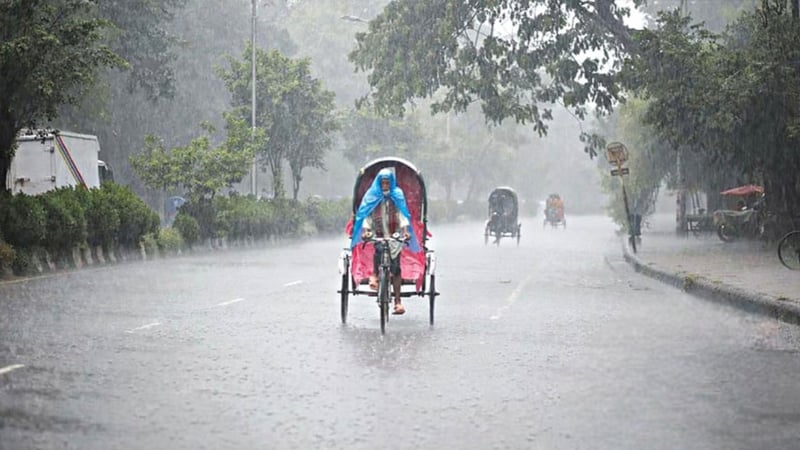 দেশজুড়ে মৌসুমী বায়ুর প্রভাবে আগামী সপ্তাহজুড়ে বৃষ্টির সম্ভাবনা
